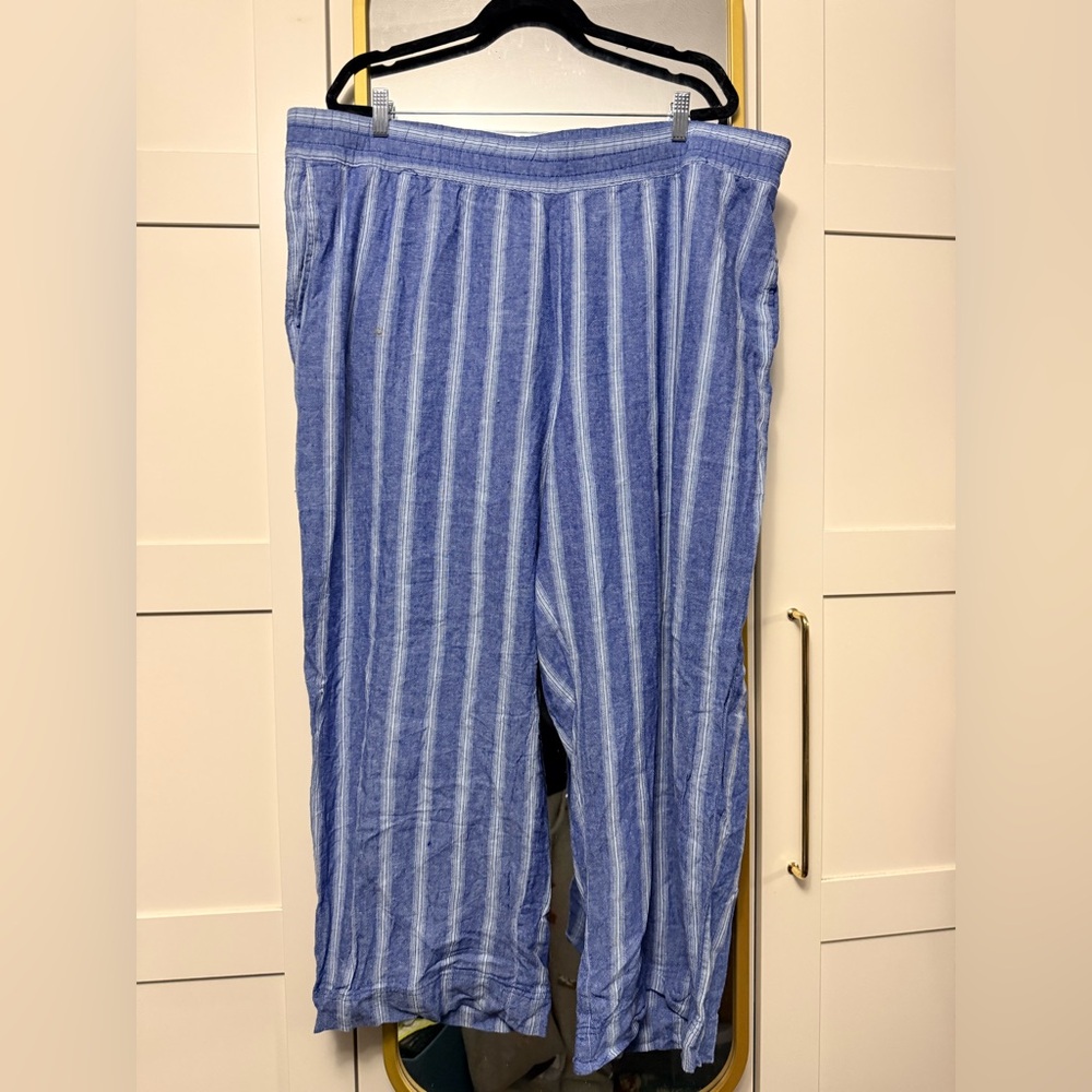 Old Navy Wide Leg Linen Blend Pant